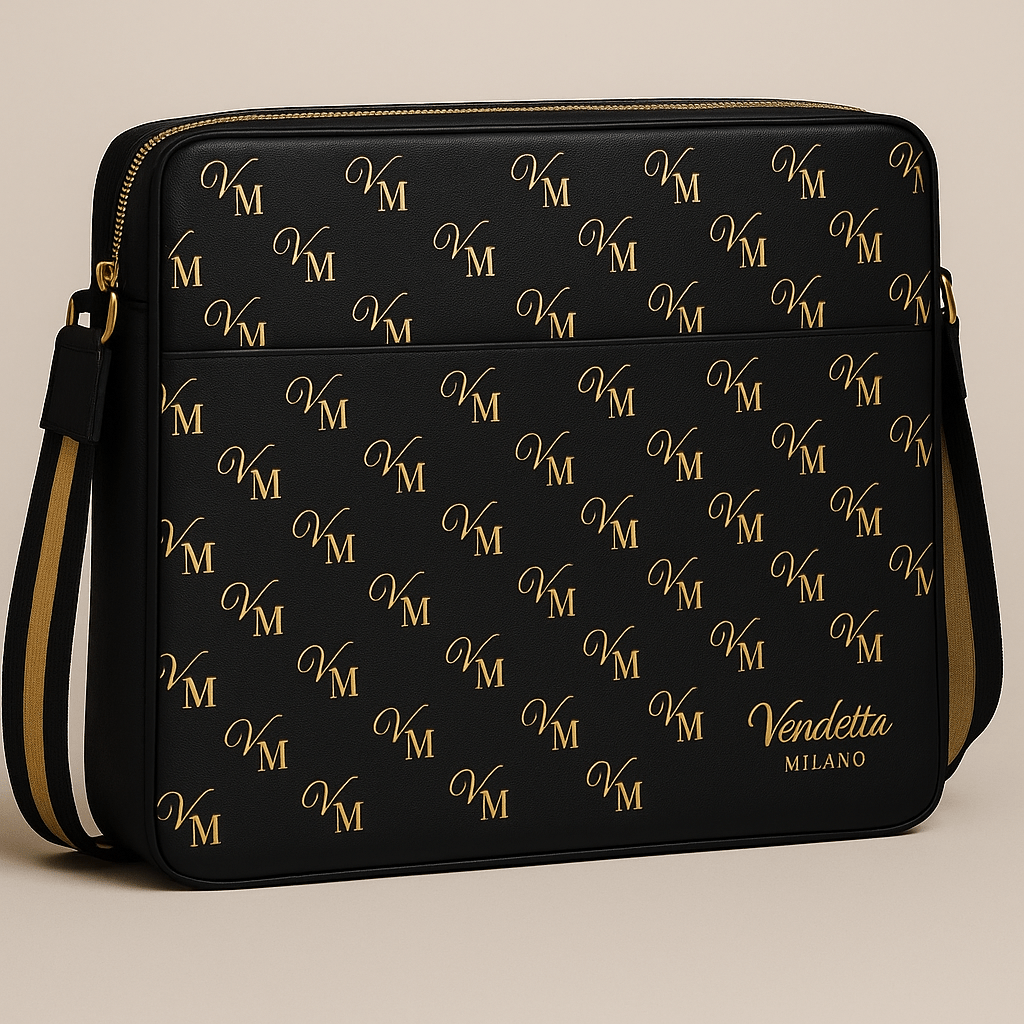 Vendetta Milano Nero Lusso Messenger Bag – Leder Herren - Tasche - Vendetta Milano