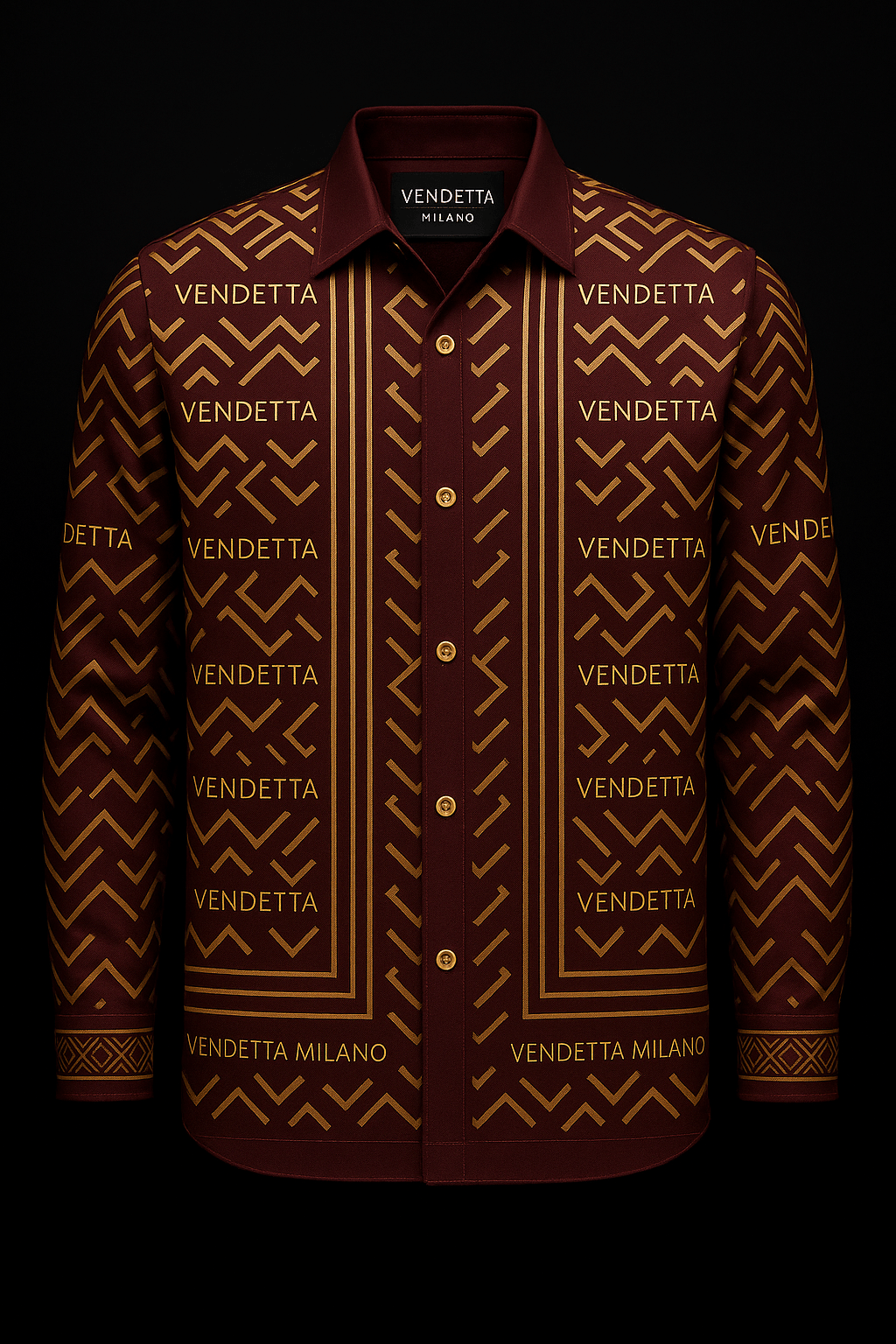 Vendetta Milano Rosso Imperiale Hemd - Vendetta Milano