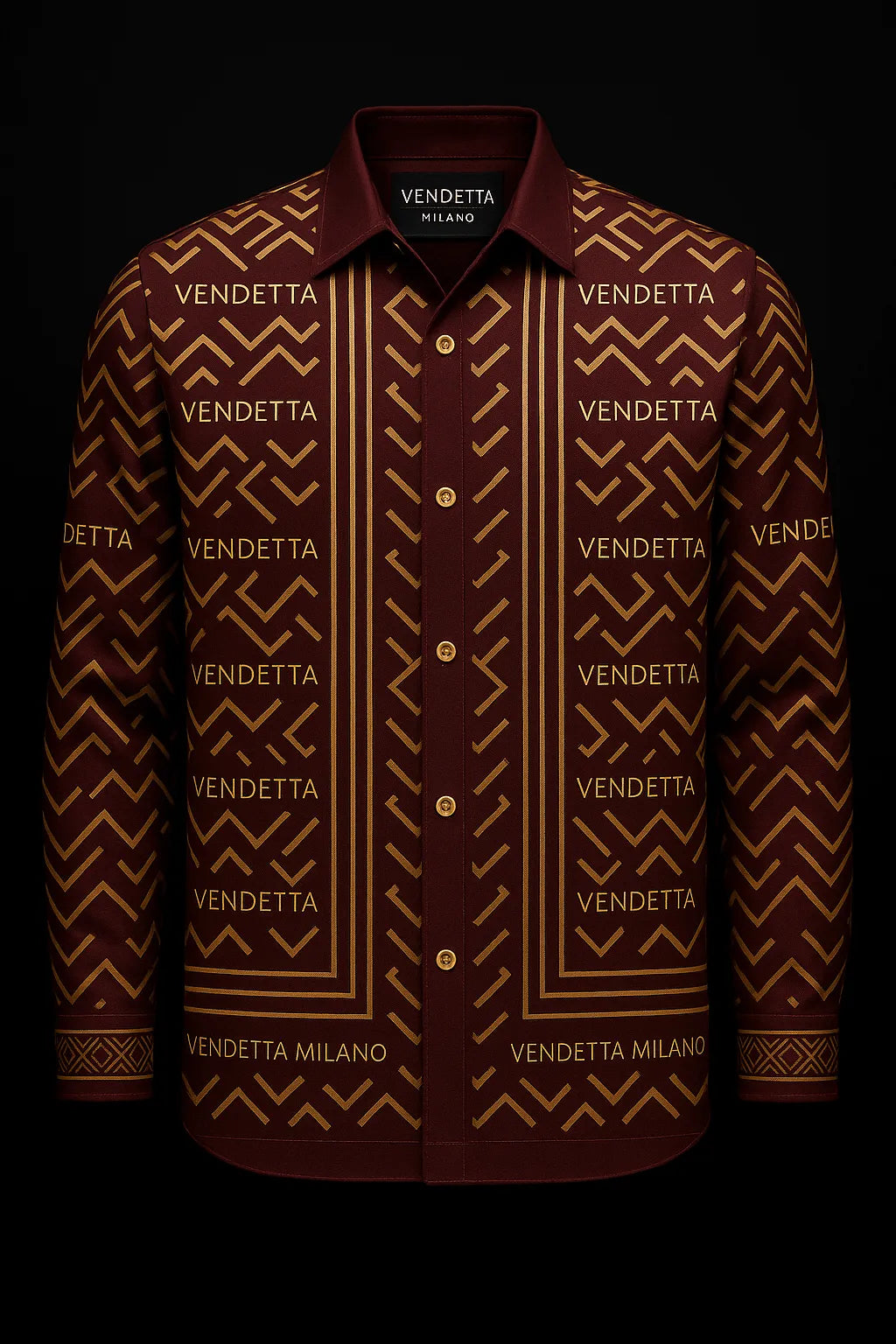 Vendetta Milano Rosso Imperiale Hemd - Vendetta Milano