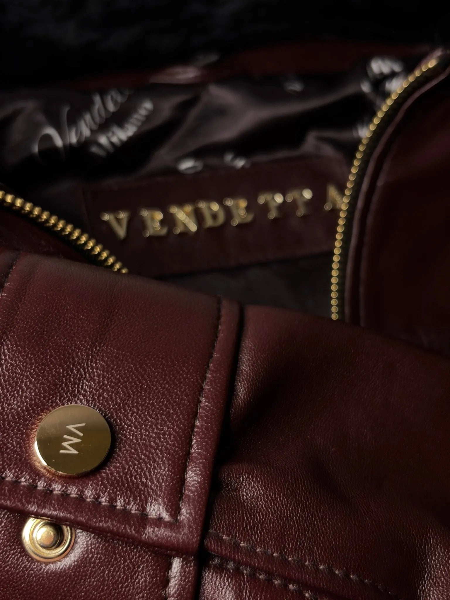 Vendetta Milano Lederjacke – Detail VM Metallknöpfe