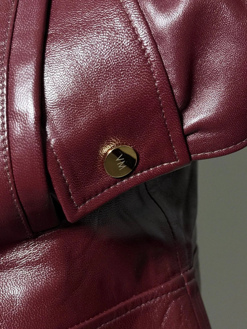 Vendetta Milano Leder Jacke Rosso Imperial - Vendetta MilanoLederjacke