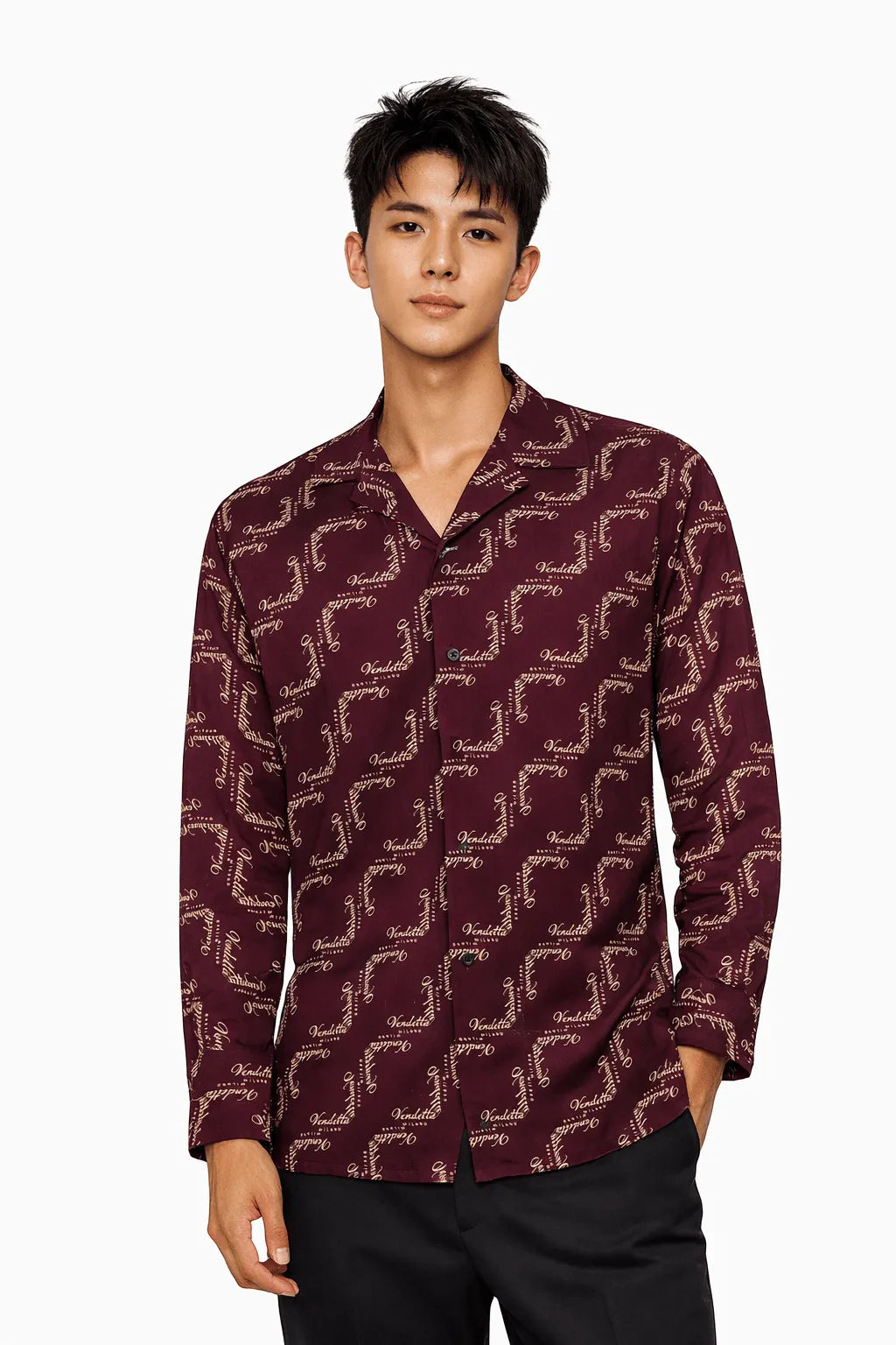 Vendetta Milano Notte Viola Hemd - Vendetta MilanoHemd