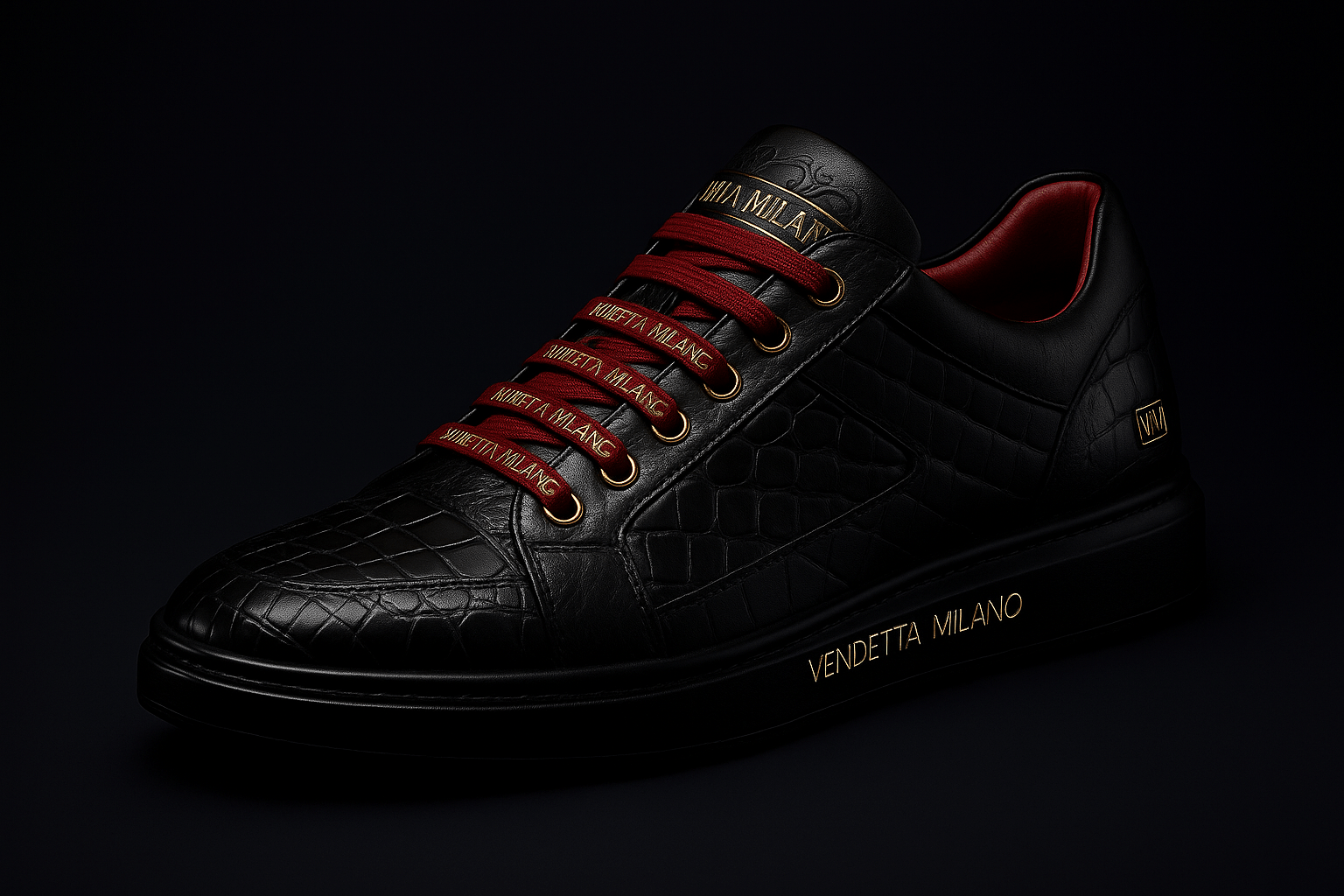 Vendetta Milano Sneaker Nero Rosso Classico - Vendetta Milano